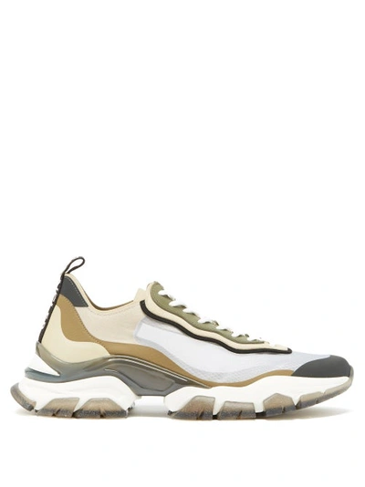 Moncler Beige & Khaki Leave No Trace Light Sneakers In Brown