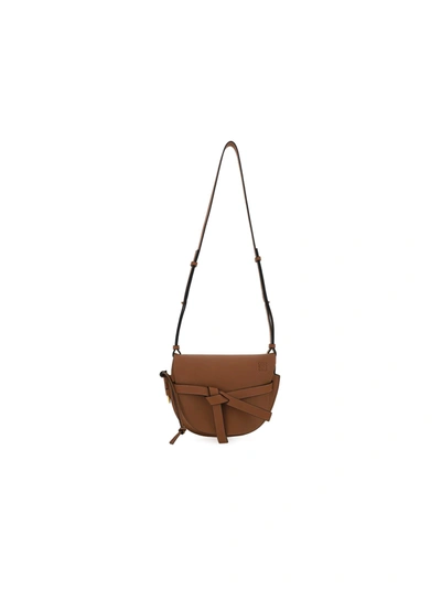 Loewe Gate Small Shoulder Bag In Brown