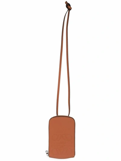 Loewe Men's Brown Leather Messenger Bag