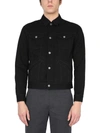 Givenchy Black Denim Logo Jacket In Black