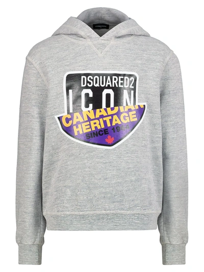 Dsquared2 Kids Hoodie For For Boys And For Girls In Grey