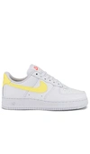 Nike Air Force 1 Low '07 "white/light Citron" Sneakers In White & Zitron