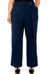 STANDARDS & PRACTICES FRANCHESCA BELTED STRAIGHT LEG PAPER BAG PANTS,809666351392