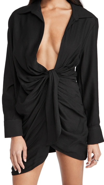 Jacquemus Bahia Sash Dress In Black