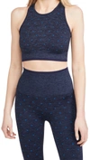 Splits59 Anna Dotted Longline Sports Bra In Indigo