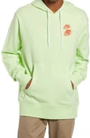 Nike Sportswear World Tour Graphic Hooded Sweatshirt In Light Liquid Lime