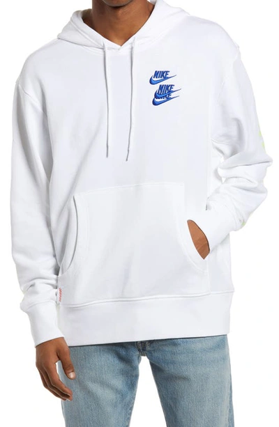 Nike Sportswear World Tour Graphic Hooded Sweatshirt In White