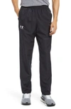 Under Armour Team Squad Woven Warm Up Pants In Black / Black / Onyx White