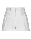 Isabel Marant Woman Shorts & Bermuda Shorts Light Grey Size 8 Lambskin