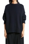 The Row Ophelia Wool & Cashmere Knit Sweater In Navy
