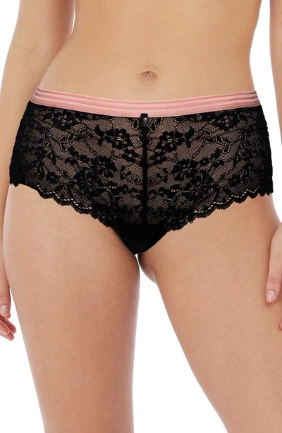 Freya Offbeat Lace Boyshorts In Black