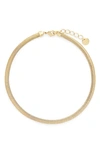 Brook & York Izzy Herringbone Anklet In Gold
