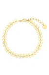 BROOK & YORK BRYNN CHEVRON CHAIN BRACELET,BYB1099G