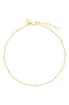 Brook & York Lennon Figaro Chain Anklet In Gold