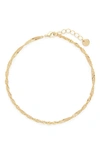 Brook & York Sophie Curb Chain Anklet In Gold