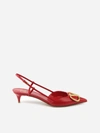 VALENTINO GARAVANI VLOGO LEATHER SLINGBACK DÈCOLLETÈ,11774291