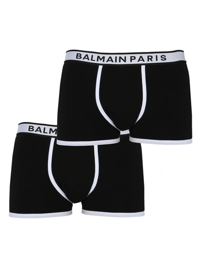Balmain Pack Of Two Boxers In Nero