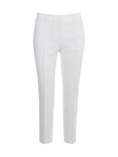 Michael Michael Kors Cotton Slim Trousers In White