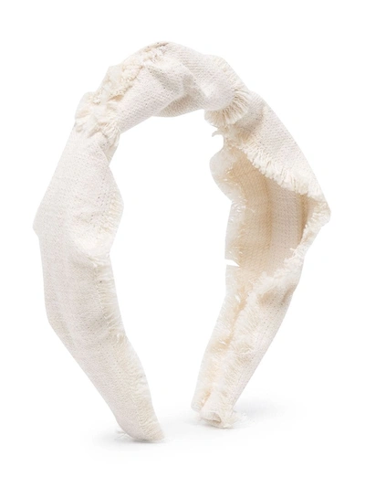 Il Gufo Kids' Raw-cut Edge Hairband In White