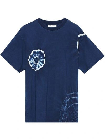 John Elliott Indigo Shibori University T-shirt In Blue