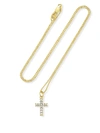 Andrea Fohrman 18kt Yellow Gold Diamond Cross Necklace In Gold