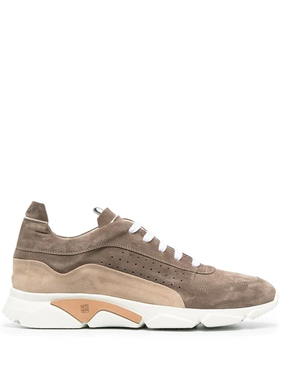 Moma Leather Low-top Sneakers In Brown