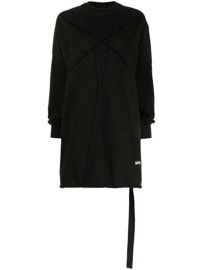 Rick Owens Drkshdw Logo贴花长袖毛衣 In Black