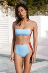 L*space Lspace Sustainable Desi High-waisted Bikini Bottoms In Blue