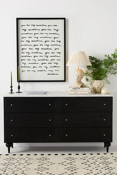 Anthropologie Fern Six-drawer Dresser In Black