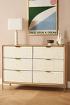 Anthropologie Pisces Six-drawer Dresser In Grey