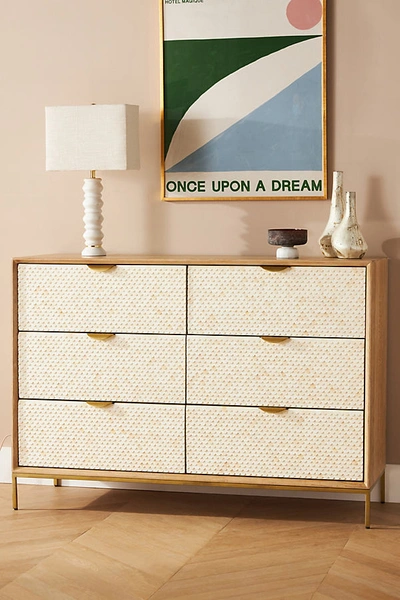 Anthropologie Pisces Six-drawer Dresser In Grey
