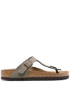 Birkenstock Gizeh Thong Strap Sandals In Green