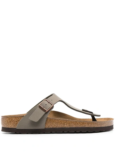 Birkenstock Gizeh Thong Strap Sandals In Green