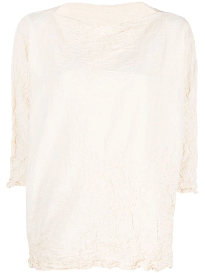 Daniela Gregis Crumpled-finish Blouse In White
