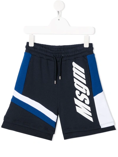 MSGM LOGO-PRINT DRAWSTRING SHORTS