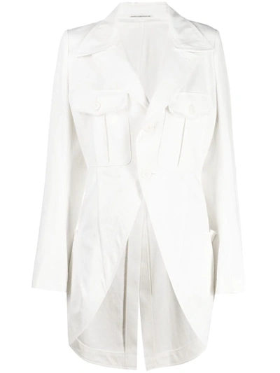 Y's Swallowtail Denim Jacket In White