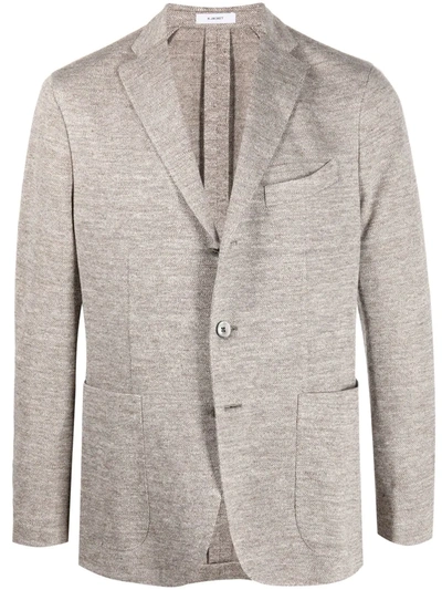 Boglioli Single-breasted Tailored Blazer In Neutrals