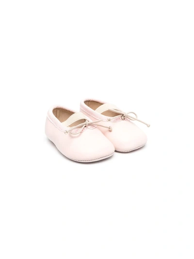 Gallucci Kids' Bow-detail Ballerinas In Pink