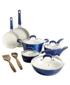 KENMORE ARLINGTON CERAMIC COATED NON-STICK 12 PIECE COOKWARE SET