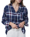 FRENCH CONNECTION STACCI COTTON PLAID SHIRT