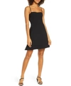 French Connection Whisper Sweetheart Light A-line Dress In Black