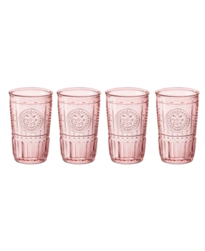 Bormioli Rocco Light Pink Romantic Water Glass, Set Of 4