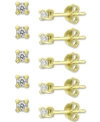 Giani Bernini 5-pc. Set Cubic Zirconia Stud Earrings, Created For Macy's In Gold