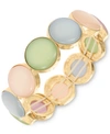 STYLE & CO GOLD-TONE RESIN STONE STRETCH BRACELET, CREATED FOR MACY'S