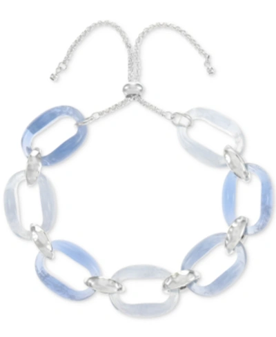 Style & Co Silver-tone & Stone Link Slider Bracelet, Created For Macy's