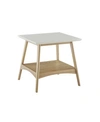 Ink+ivy Parker End Table In Open White