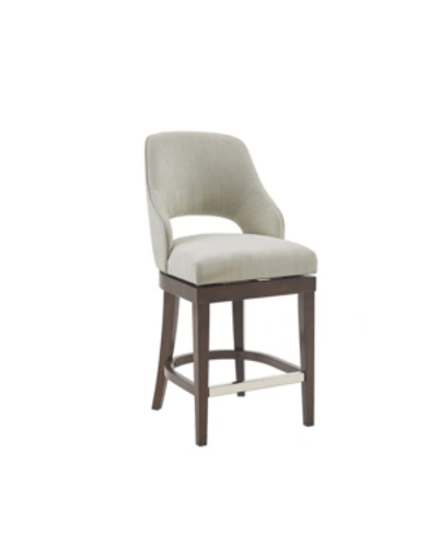 Martha Stewart Collection Jillian Counter Stool With Swivel Seat In Open White