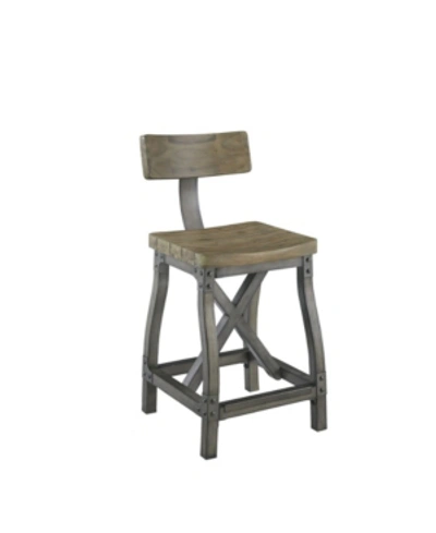 Martha Stewart Collection Lancaster Counter Stool With Back In Brown Overflow