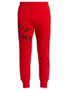 Givenchy Red Embroidered Refracted Lounge Pants In Red Black