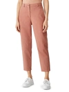 Eileen Fisher High-waist Tapered Ankle Pants In Clay